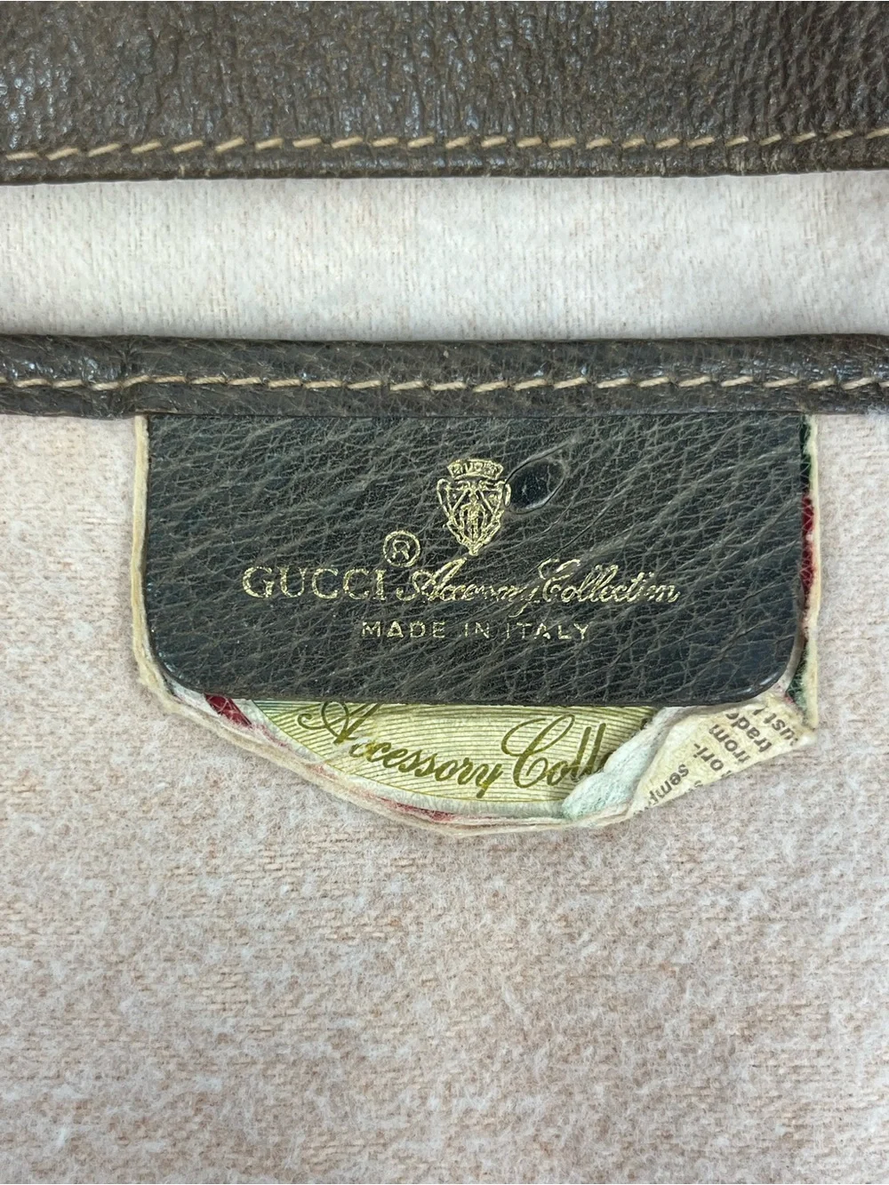 GUCCI Sherry Line Drawstring Shoulder Bag & Dustbag GG Brown Monogram VTG Italy - Picture 11 of 16